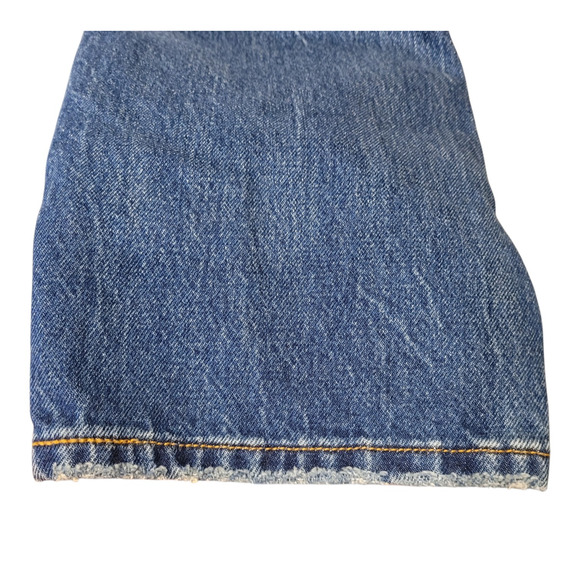 Levis Women 501 90s Selvedge Button Fly Straight Leg Blue Denim Jeans 24 X 30 - Picture 4 of 16